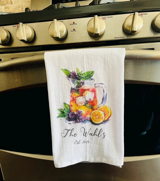 Custom Printed Kitchen Towel (Margarita Pitcher)
